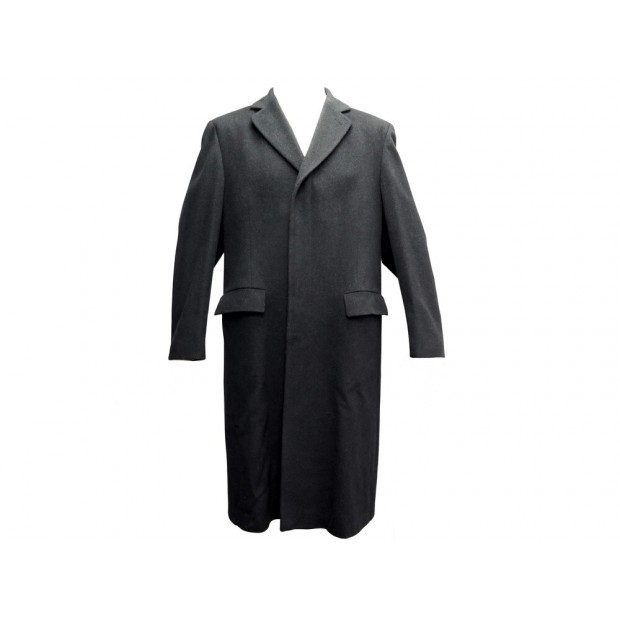 NEUF MANTEAU LONG BURBERRY L 52 EN CACHEMIRE NOIR NEW BLACK CASHMERE COAT 2150€