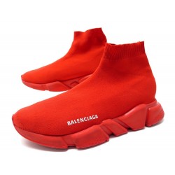 CHAUSSURES BALENCIAGA SPEED 530353 BASKETS 43 EN TOILE ROUGE SHOES 795€