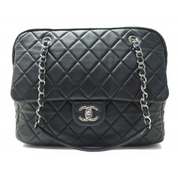 SAC A MAIN CHANEL TIMELESS BOWLING GM EN CUIR MATELASSE NOIR BLACK HANDBAG 5500€