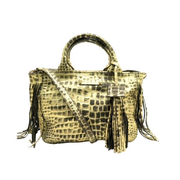 SAC A MAIN VIRGINIE DARLING BABY BUBBLE BANDOULIERE CUIR BICOLORE HAND BAG 340€