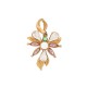 VINTAGE PENDENTIF CHRISTIAN LACROIX FLEUR ORNEE DE PIERRES GOLDEN FLOWER PENDANT