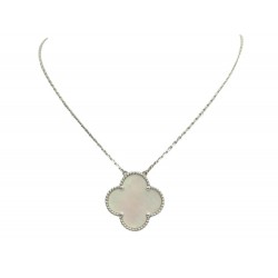 NEUF COLLIER VAN CLEEF & ARPELS MAGIC ALHAMBRA PENDENTIF NACRE OR NECKLACE 4700€