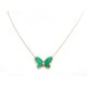 COLLIER VAN CLEEF & ARPELS ALHAMBRA PAPILLON OR & MALACHITE BUTTERFLY NECKLACE