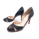 CHAUSSURES CHRISTIAN LOUBOUTIN ESCARPINS 38.5 EN CUIR NOIR LEATHER SHOES 595€