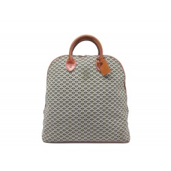VINTAGE SAC DE VOYAGE A MAIN GOYARD EN TOILE COTON & CUIR NOIR CANVAS TRAVEL BAG