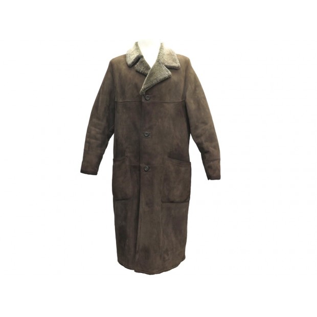 MANTEAU LONG MAC DOUGLAS PEAU LAINEE TAILLE L 54 CUIR D'AGNEAU LAMB COAT 1490€