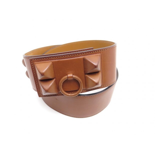 ceinture hermes medor collier de chien cuir barénia t85 