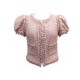 VESTE CHANEL MANCHES BALLONS ROSE P27739 38 M EN TWEED ROSE PINK JACKET 5670€