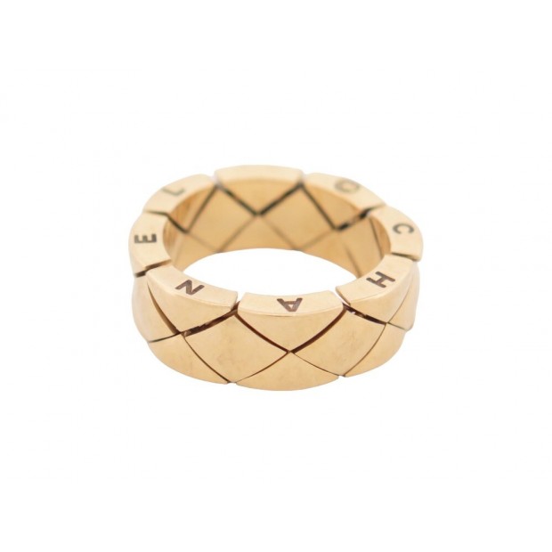 BAGUE CHANEL COCO CRUSH SOUPLE T 53 MATELASSE OR JAUNE 12GR FLEX GOLD RING 2600€