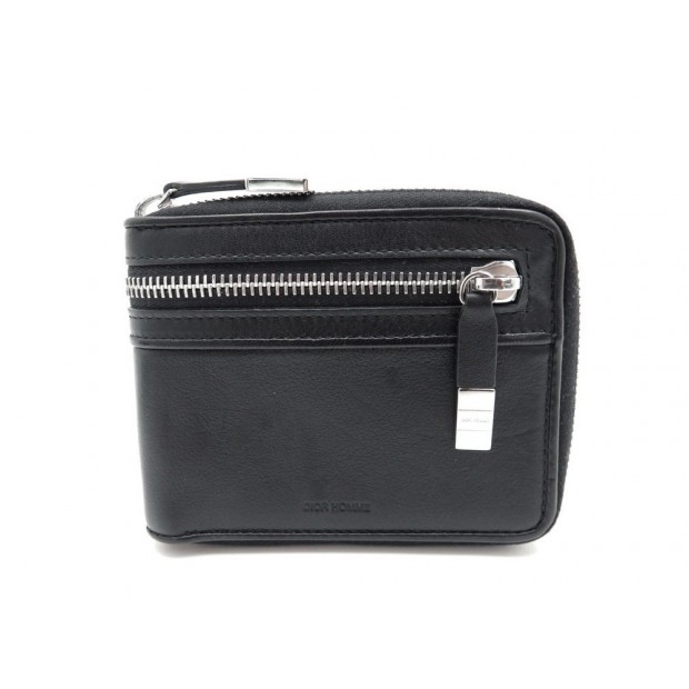 NEUF PORTEFEUILLE DIOR HOMME EN CUIR NOIR PORTE MONNAIE HEDI SLIMANE WALLET 480€