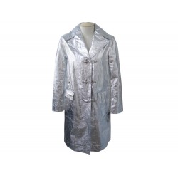 NEUF MANTEAU ND ABEILLE CHRISTIAN DIOR 36 S ARGENTE IMPERMEABLE NEW COAT 2980€