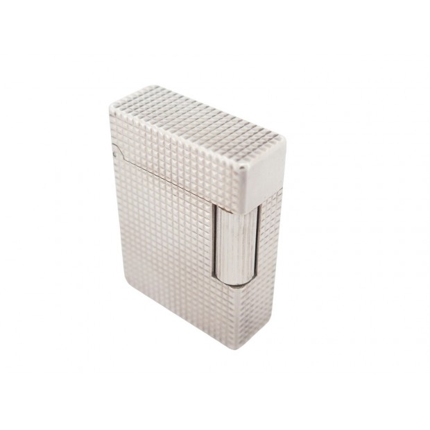 VINTAGE BRIQUET ST DUPONT LIGNE 1 PM POINTE DE DIAMANT METAL ARGENT LIGHTER 975€