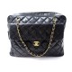 VINTAGE SAC A MAIN CHANEL TIMELESS BOWLING EN CUIR MATELASSE NOIR HAND BAG 7000€