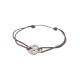 BRACELET POIRAY COEUR ENTRELACE EN ARGENT MASSIF 925 10-20 CM CORDON SILVER 640€