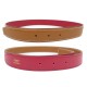 LIEN DE CEINTURE HERMES T80 EN CUIR COURCHEVEL ROUGE & GOLD 28MM BELT 360€