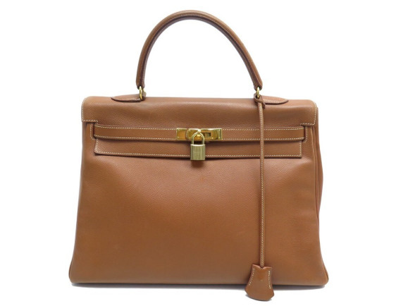 sac a main hermes kelly 35 retourne en cuir courchevel