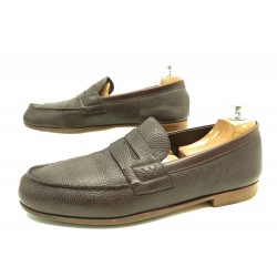 CHAUSSURES JM WESTON MOCASSINS 281 LE WOC 7D 41 VEAU GRAINE MARRON LOAFERS 650€