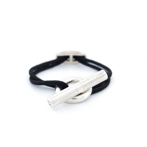 BRACELET HERMES SKIPPER 13CM EN ARGENT MASSIF 925 & CORDON SILVER BANGLE 350€