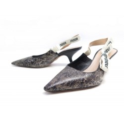 CHAUSSURES CHRISTIAN DIOR ESCARPINS J'ADIOR SLINGBACK 37 FACON LEZARD PUMPS 950€