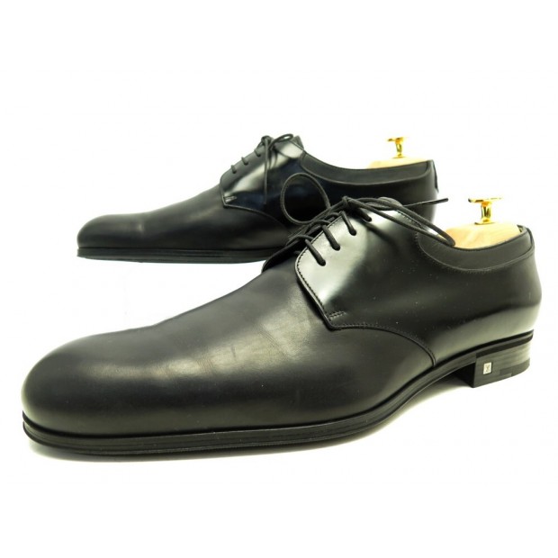 CHAUSSURES LOUIS VUITTON DERBY EN CUIR NOIR 8.5 42.5 BLACK LEATHER SHOES 900€