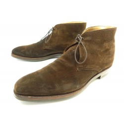 CHAUSSURES CROCKETT AND JONES CHUKKA TETBURY 9.5E 43.5 DAIM MARRON SHOES 490€