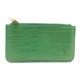 PORTE MONNAIE LOUIS VUITTON POCHETTE CLE CUIR EPI VERT M63804 KEY POUCH 300€