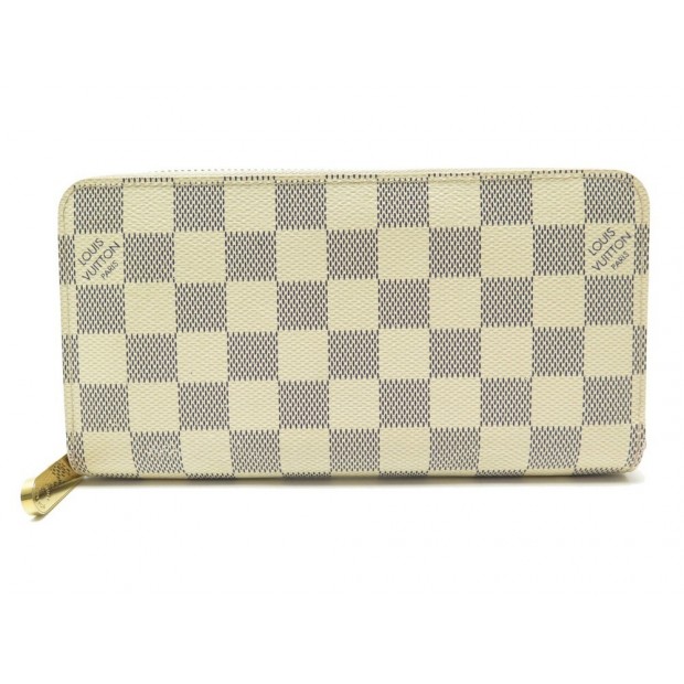 PORTEFEUILLE LOUIS VUITTON ZIPPY N41660 EN TOILE DAMIER AZUR MONNAIE WALLET 630€