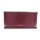 VINTAGE PORTEFEUILLE MUST DE CARTIER PORTE CHEQUIER EN CUIR BORDEAUX WALLET 700€