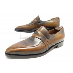 CHAUSSURES CORTHAY RASCAL MOCASSINS 8.5 42.5 MARRON EMBAUCHOIRS LOAFERS 1890€