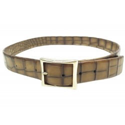 CEINTURE BERLUTI CLASSIC C0035-E2 T90 EN CUIR DE CROCODILE ALLIGATOR BELT 4640€