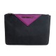 NEUF POCHETTE A MAIN KARL LAGERFELD KLASSIK EN CUIR NOIR SAC POUCH CLUTCH 95€