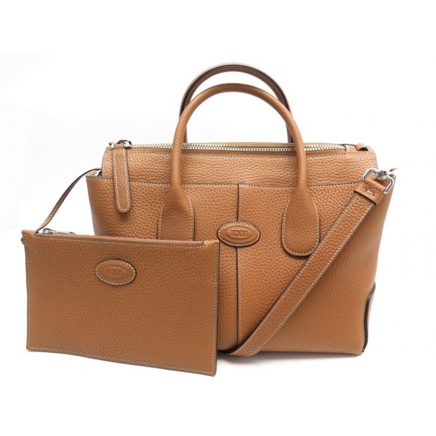 NEUF SAC A MAIN TOD'S DI BAG PM EN CUIR MARRON + POCHETTE NEW HAND BAG 1900€