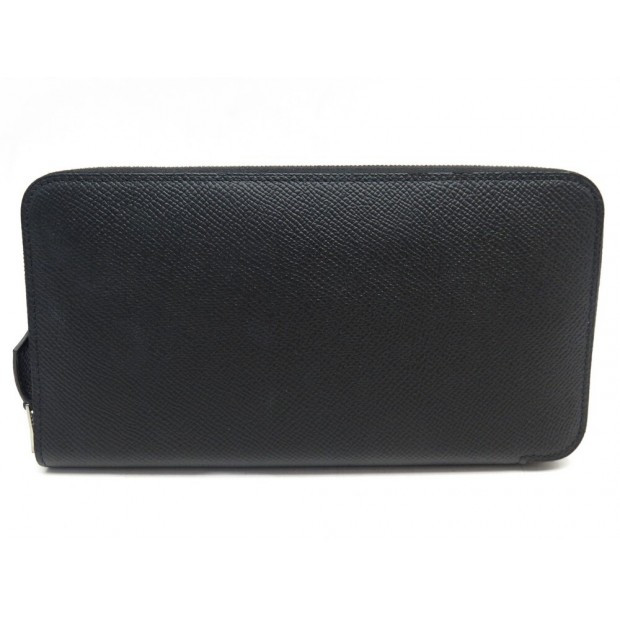 NEUF PORTEFEUILLE HERMES AZAP CLASSIQUE EN CUIR EPSOM NOIR LEATHER WALLET 2180€