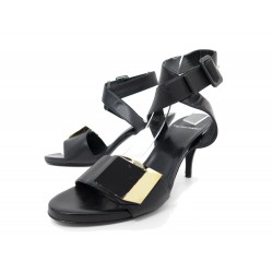 CHAUSSURES PIERRE HARDY SANDALES CUBE PERSPECTIVE 38.5 EN CUIR NOIR SHOES 695€