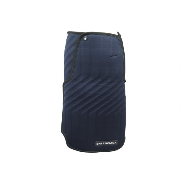 NEUF JUPE BALENCIAGA TAPIS DE VOITURE S 36 BLEU MARINE SCUBA CAR-MAT SKIRT 2200€