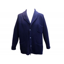 GILET CHRISTIAN DIOR MONSIEUR GROSSE MAILLE L 42 BLEU MARINE LAINE JACKET 1000€