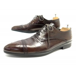 CHAUSSURES PRADA RICHELIEU OXFORD EN CUIR MARRON 11 45 BROWN LEATHER SHOES 830€