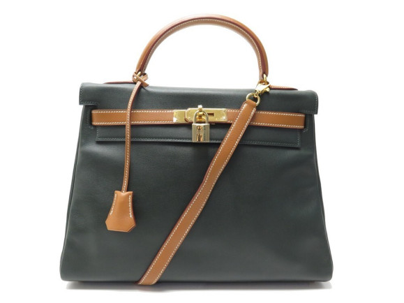  sac a main hermes kelly 32 1998 cuir bicolore