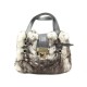 SAC A MAIN JIMMY CHOO FOURRURE DE CHINCHILLA BICOLORE BEIGE FUR RAMONA HAND BAG