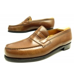 CHAUSSURES JM WESTON MOCASSINS 180 8.5F 43.5 EN CUIR MARRON LOAFERS SHOES 850€