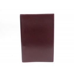 VINTAGE HERMES CLASSEUR PORTE CARNET EN CUIR BOX BORDEAUX CLASSIFIER 400€