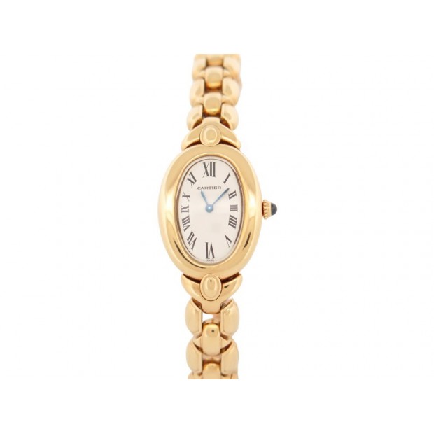 NEUF MONTRE CARTIER BAIGNOIRE GRAIN D'ORGE 31 MM EN OR JAUNE 18K WATCH 24500€