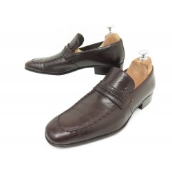 CHAUSSURES GUCCI 117713 MOCASSINS 41.5 IT 42.5 FR CUIR MARRON LEATHER SHOES 830€