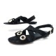 NEUF CHAUSSURES LOUIS VUITTON GOLDEN HOUR 38 SANDALES EN DAIM NOIR SANDALS 845€