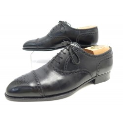 CHAUSSURES JOHN LOBB SUR MESURE RICHELIEU BOUT FLEURI 7 41 CUIR NOIR SHOES 7025€