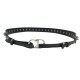 CEINTURE CHRISTIAN DIOR BOUCLE LOGO CD T85 EN CUIR NOIR CLOUTE STUDDED BELT 590€