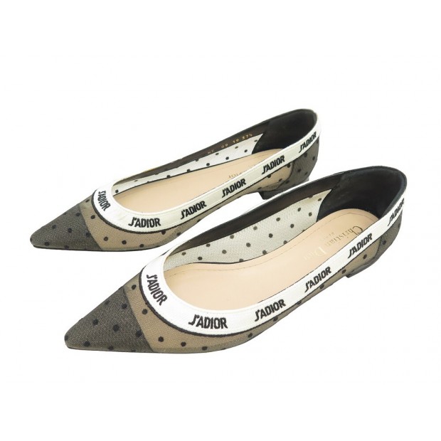 NEUF CHAUSSURES CHRISTIAN DIOR BALLERINES J'ADIOR KCB552PCE15X375 37.5 SHOE 950€