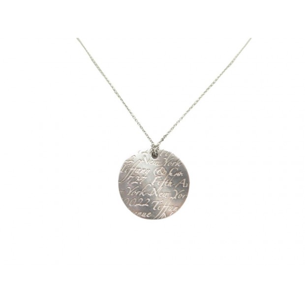 COLLIER PENDENTIF TIFFANY & CO FIFTH AVENUE ARGENT MASSIF SILVER NECKLACE 660€