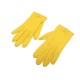 VINTAGE GANTS CHANEL LOGO CC T 7 EN CUIR AGNEAU JAUNE YELLOW LEATHER GLOVES 790€