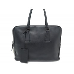 SACOCHE PRADA PORTE DOCUMENTS A MAIN SAC EN CUIR SAFFIANO NOIR BRIEFCASE 1900€